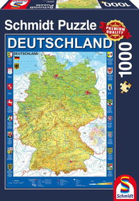Map of Germany, 1000pc