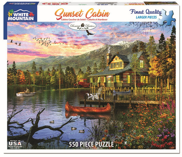 Puzzles pour Adultes 500 Pièces,Puzzles Classiques,Puzzle en Bois,Puzzle  Amusant en Famille - Peinture De Paysage Au Coucher du Soleil