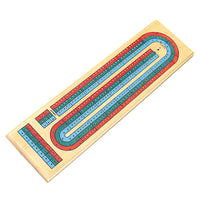 3-lane Wood Cribbage Board
