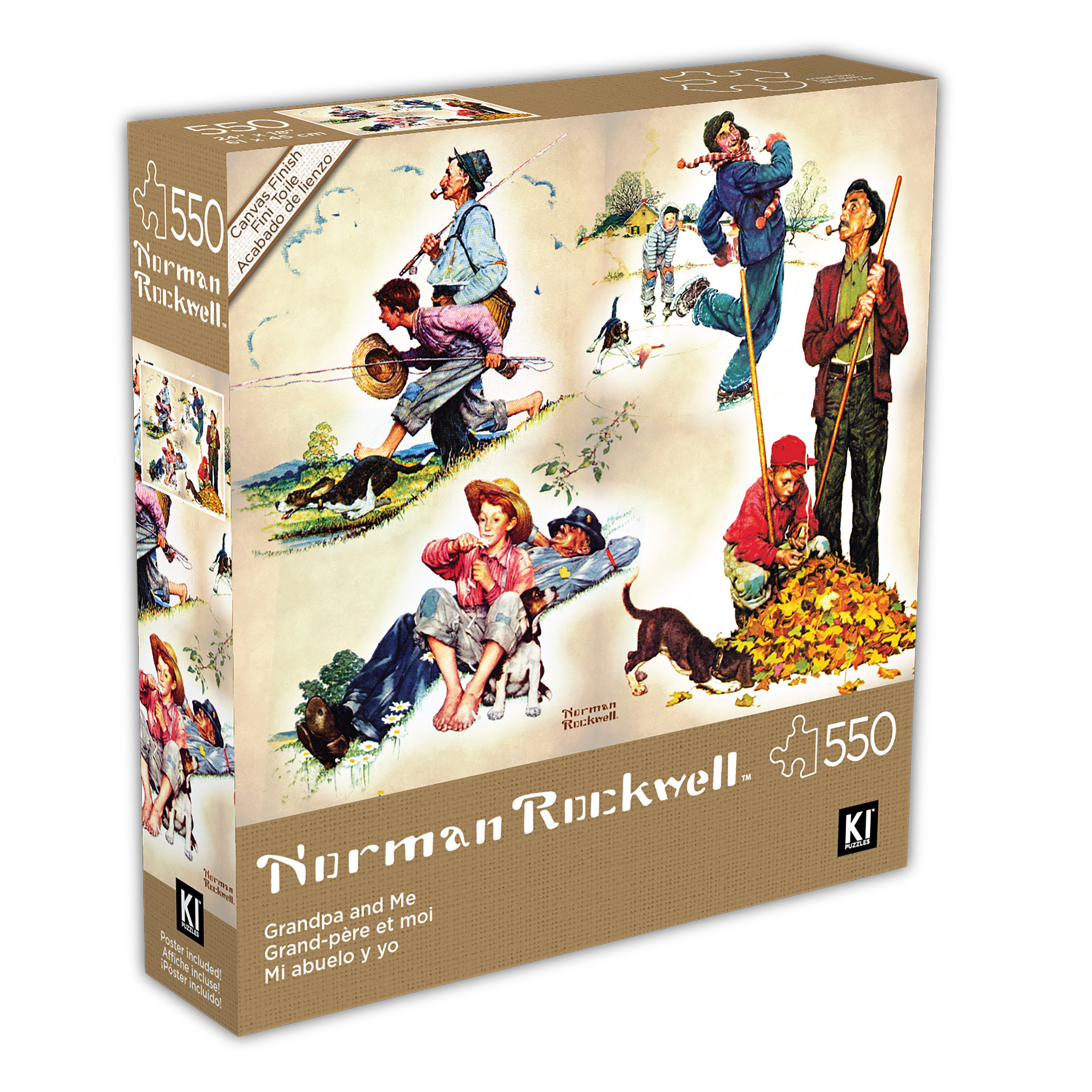 PFG Grandpa and Me, Norman Rockwell (550pcs) (Usage/Used - PUZZLES FOR GOOD)