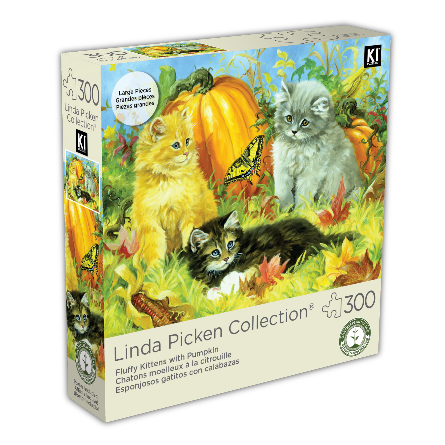 Collection Linda Picken - Chatons duveteux avec citrouille (300 pièces)