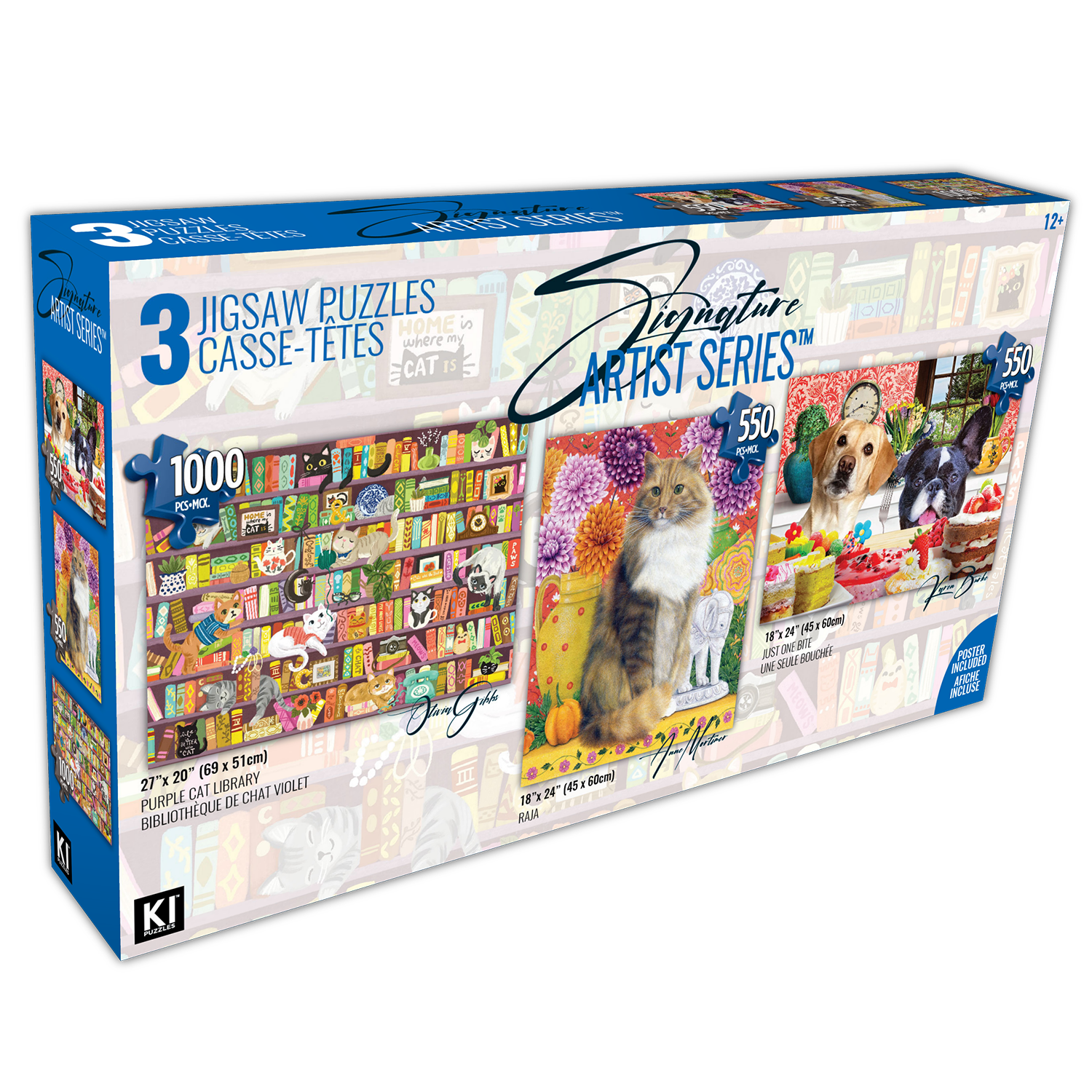 Pack multiple de la série Signature Artist (2 x 550 pièces, 1 x 1000 pièces)