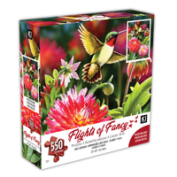 PFG Hummingbirds & Dahlia, Greg Giordano (550pcs) (utilisation / utilisée - puzzles pour de bon)