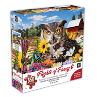 PFG Flights of Fancy - Owl Flower Fiesta, Karen Burke (550pcs) (utilisation / utilisée - puzzles pour de bon)