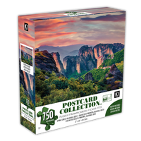 Collection de cartes postales PFG - Spring Sunset, Kalabaka, Grèce (750pcs) (utilisation / utilisée - puzzles pour de bon)