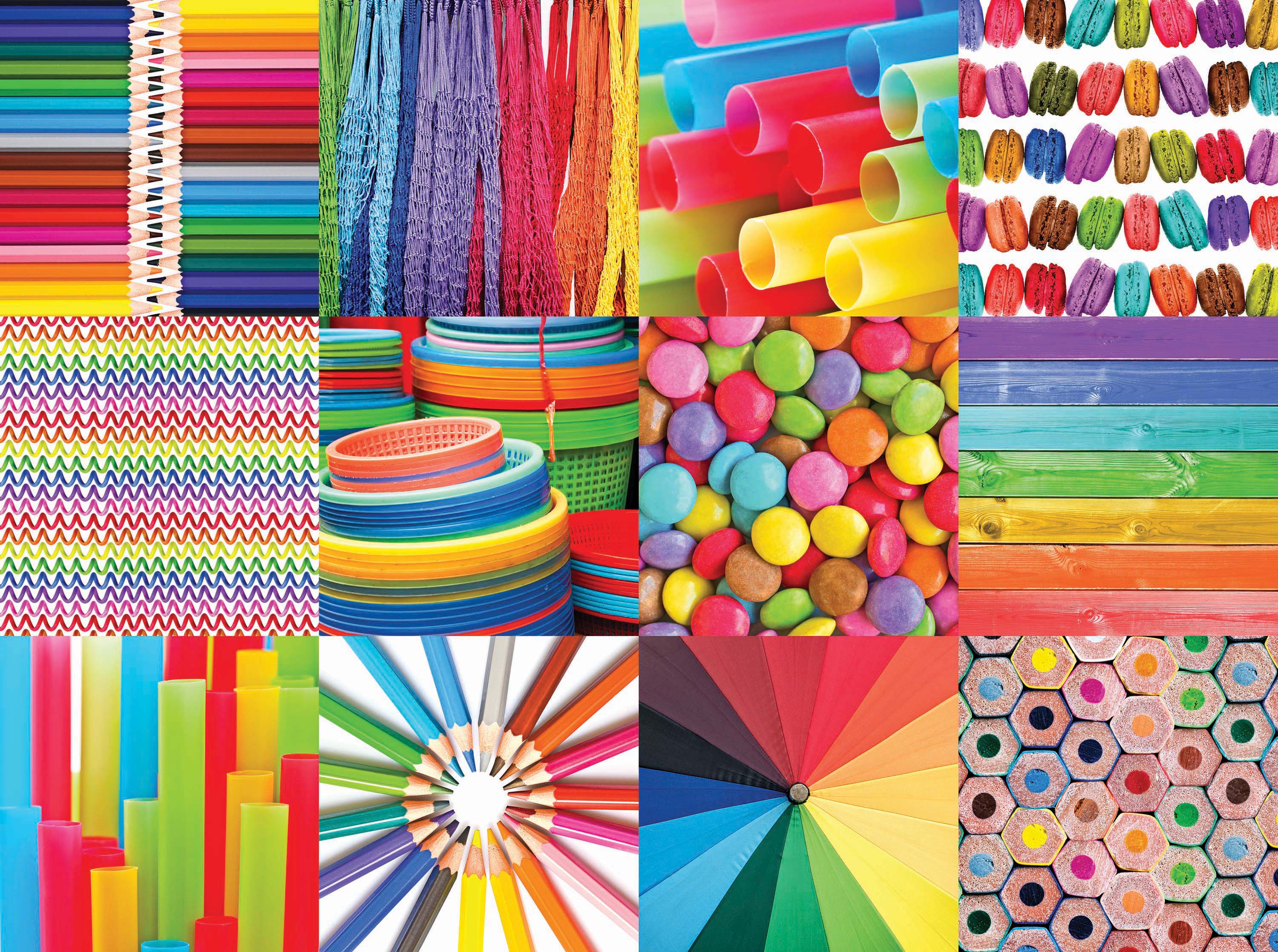 PFG Colorful Collage - Rainbow Colors (1000pcs) (Usage/Used - PUZZLES FOR GOOD)