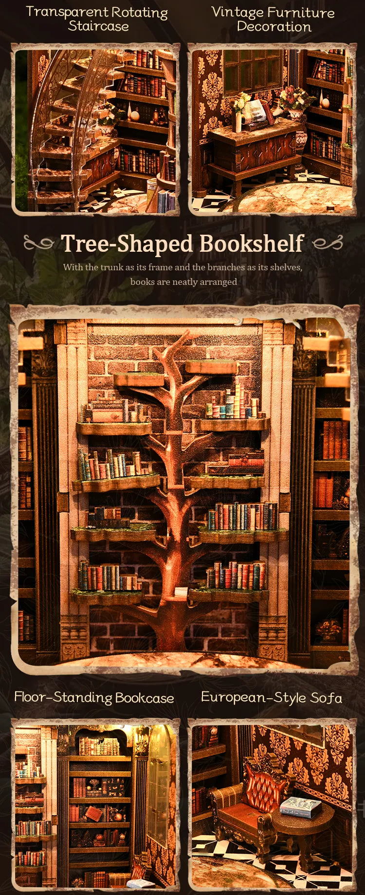 Coin de lecture - Anneaux de sagesse (Bois)