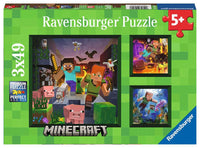 Biomes Minecraft de Ravensburger (3 x 49 pc)
