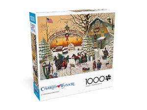 Une salutation de Noël, Charles Wysocki (1000pcs)