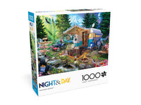 PFG Night & Day - Mountain Retreat (1000pcs) (Usage/Used - PUZZLES FOR GOOD)
