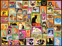 Chats - Cats sur des timbres (750pcs)