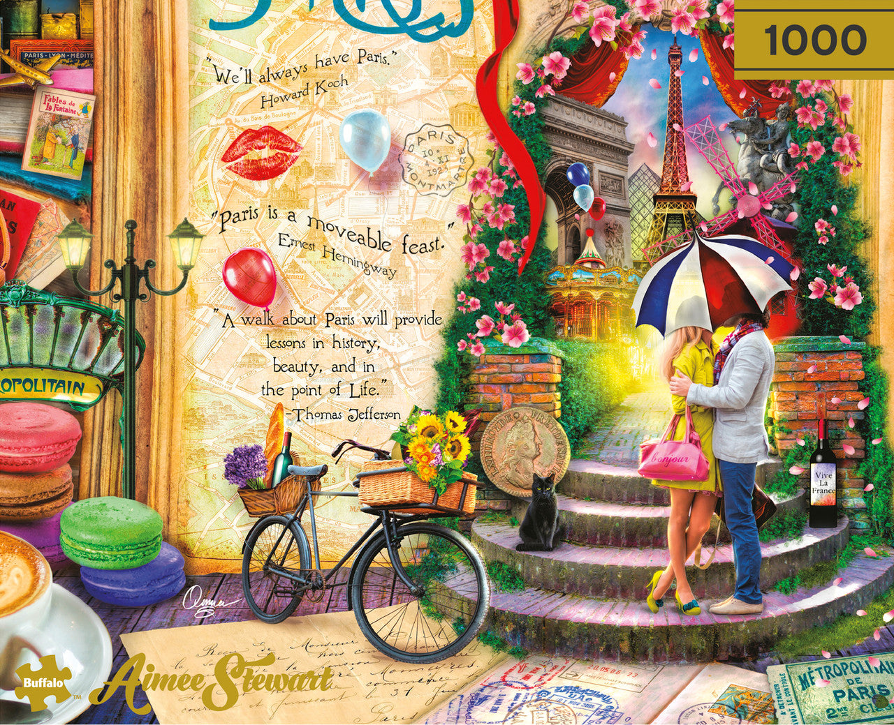 Gold - Life is an Open Book - Paris, Aimee Stewart (1000pcs)