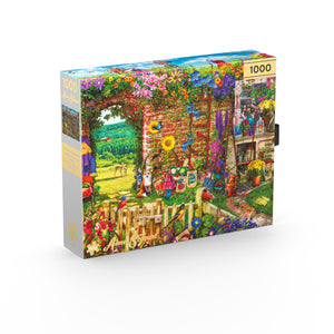 PFG Gold - Garden Gate, Aimee Stewart (1000pcs) (Usage/Used - PUZZLES FOR GOOD)