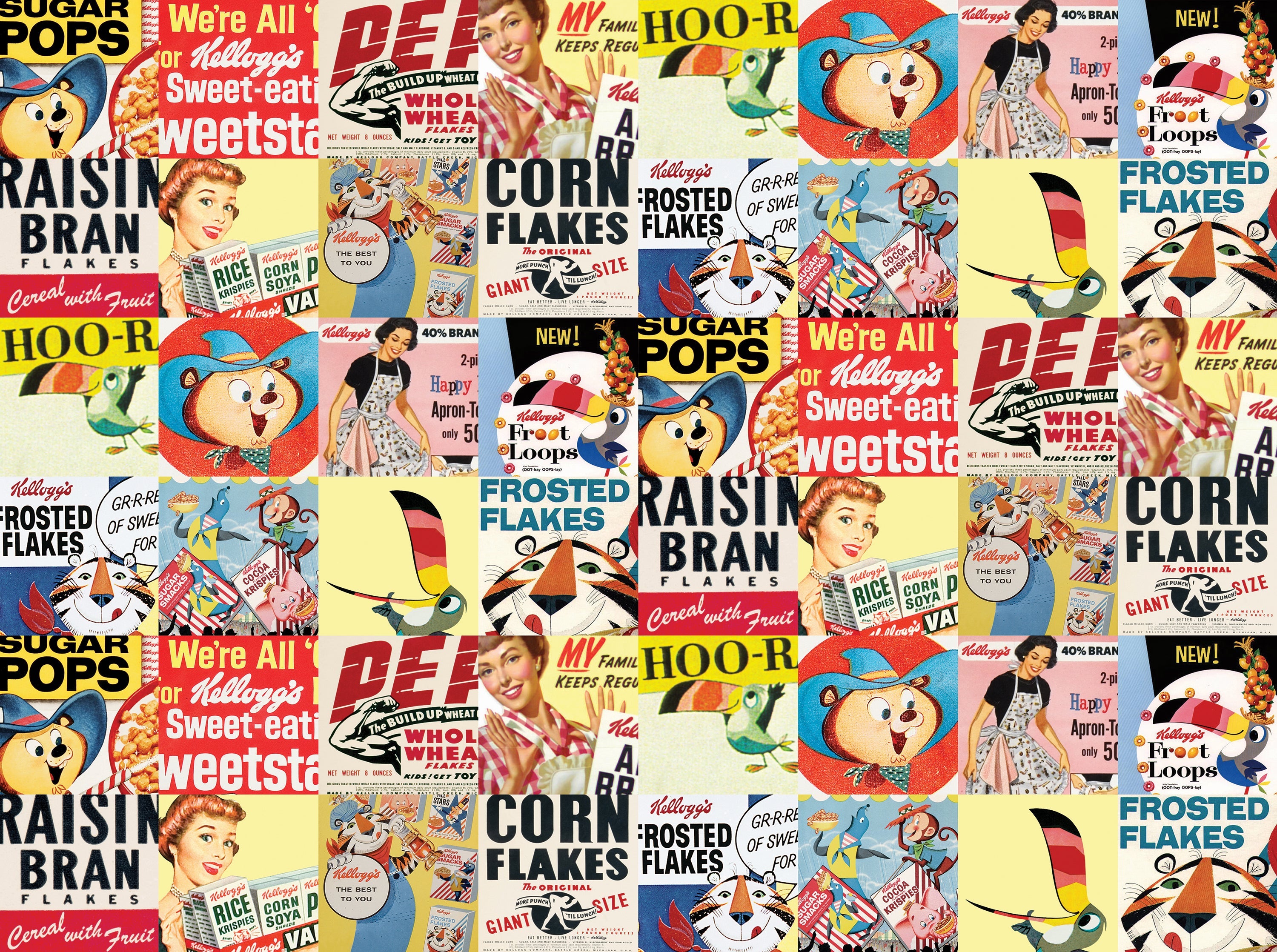 PFG Vintage Kellogg's - Pop Archive Collage (1000pcs) (Usage/Used - PUZZLES FOR GOOD)