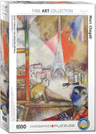 PFG Paris à travers la fenêtre (détail), Marc Chagall (utilisation / utilisée - puzzles pour de bon)