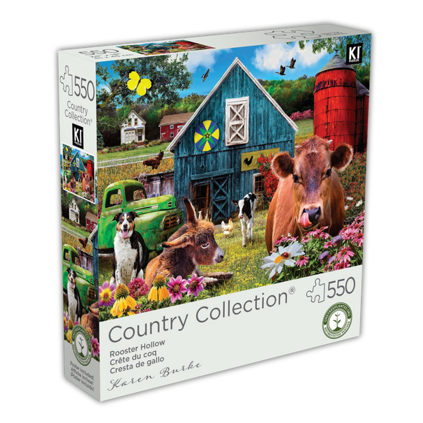 Buy Country collection - rooster hollow (550pcs) Puzzle | Jigsaw Jungle