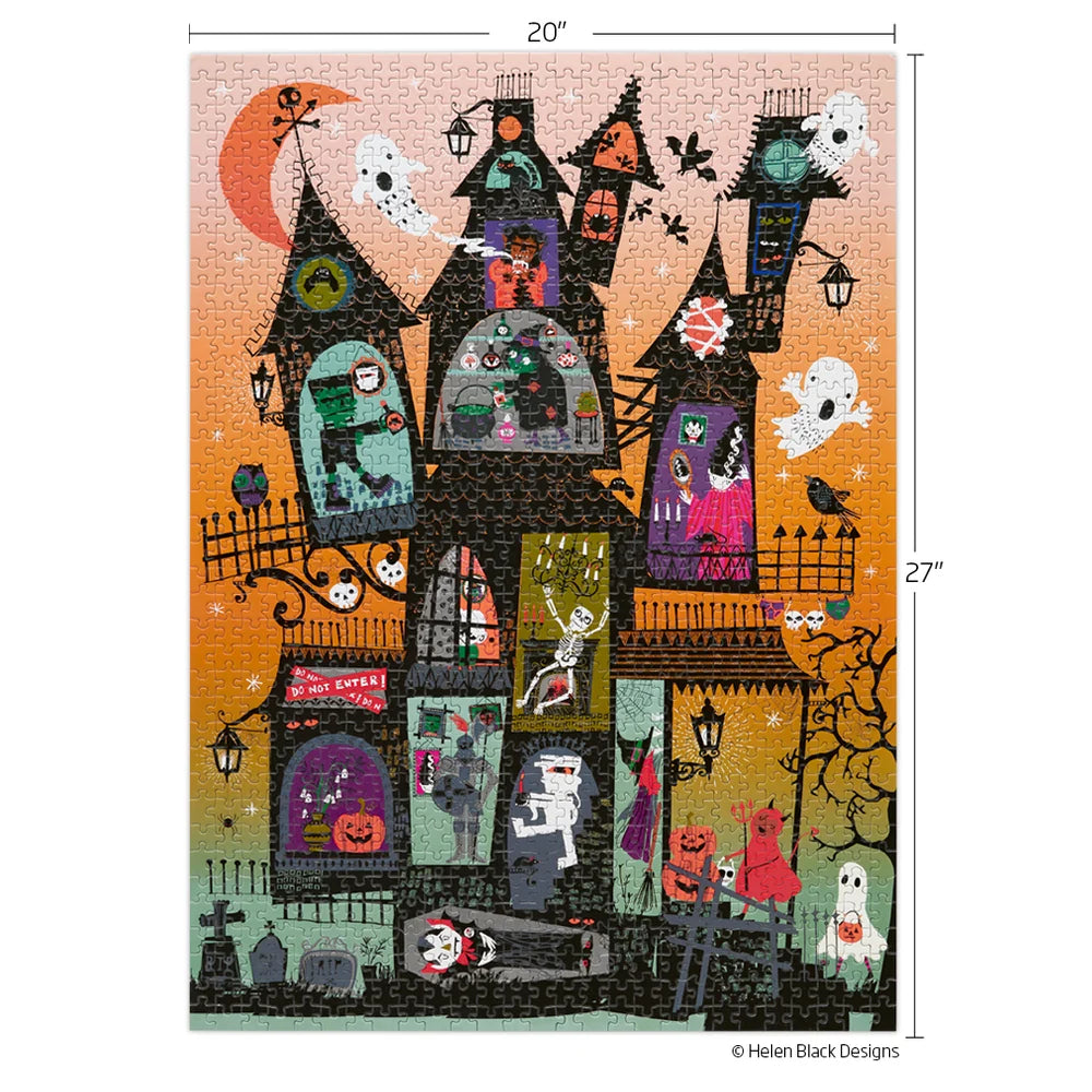 Haunted House Halloween (1000pcs) (GLITTER)