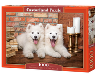 Les chiots Samoyed disent bonjour (1000pcs)