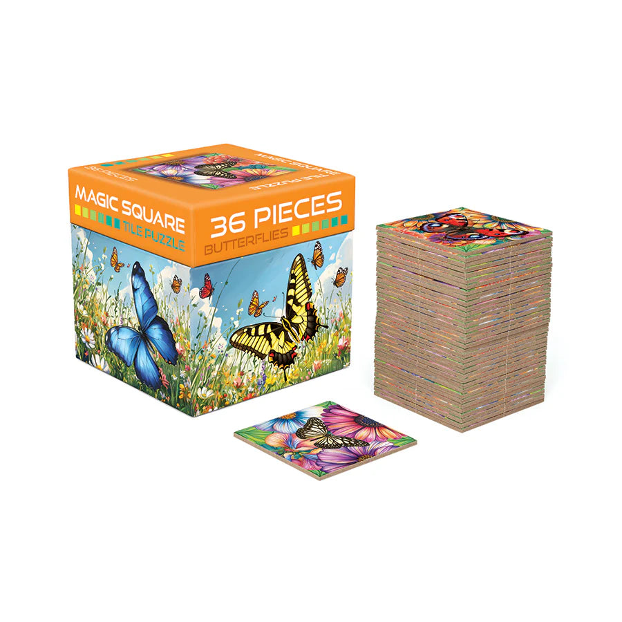Puzzle Carré Magique - Papillons (36 pièces)