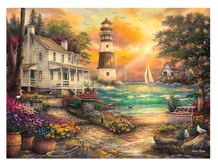 PFG Cottage by the Sea, Chuck Pinson (Usage/Used - PUZZLES FOR GOOD)