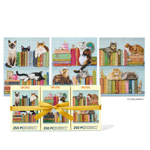 Gift Set - Cats on Books (3 x 250pcs)