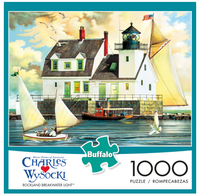 PFG Rockland Breakwater Light, Charles Wysocki (1000pcs) (utilisation / utilisée - puzzles pour de bon)