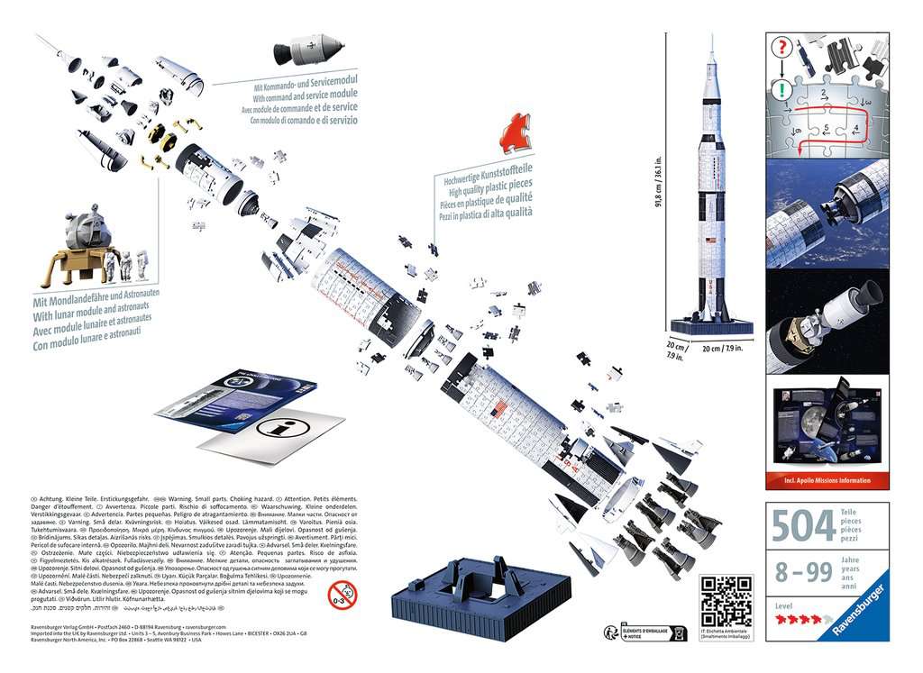 Ravensburger Apollo Saturn V Rocket (3D Puzzle)