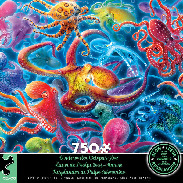 Underwater Octopus, Eduard (750pcs) (Glow-in-the-Dark)