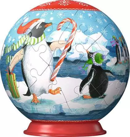 Boule de Noël 3D Ravensburger - Pingouins Amusants (56 pièces) 