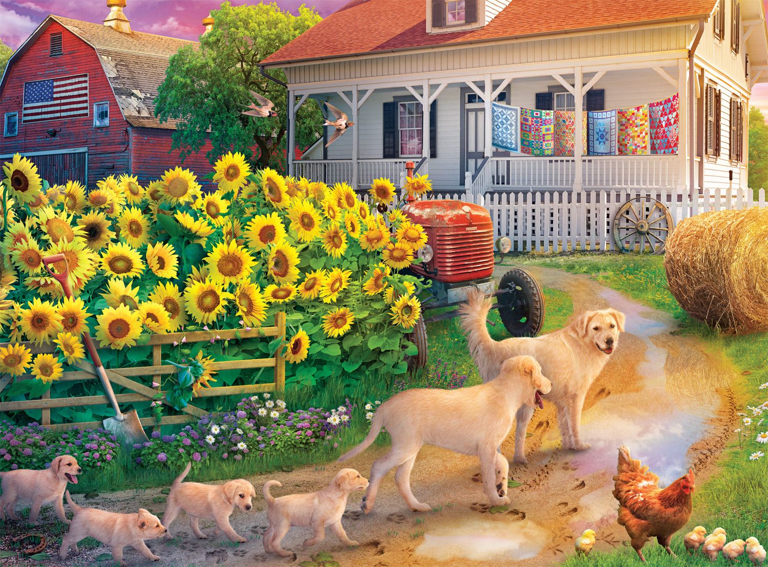 PFG Country Life: Farm Flower Pups (Usage/Used - PUZZLES FOR GOOD)
