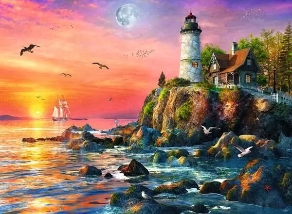 Phare de Ravensburger au coucher du soleil (500 pièces)