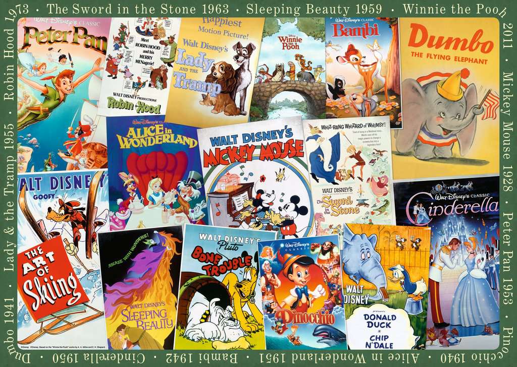 Ravensburger Disney Vintage Movie Affiches (1000pcs)