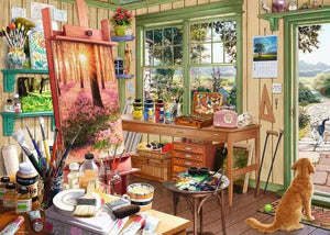PFG Ravensburger My Haven #11 - Artist's Shed, Steve Read (1000pcs) (Usage/Used - PUZZLES FOR GOOD)