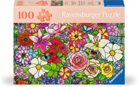 Ravensburger Stained Glass Flowers, Adrian Chesterman (100 XL pcs)