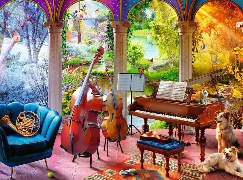 Ravensburger The 4 Seasons in Music, Angelo Bonito (100 XL pcs)