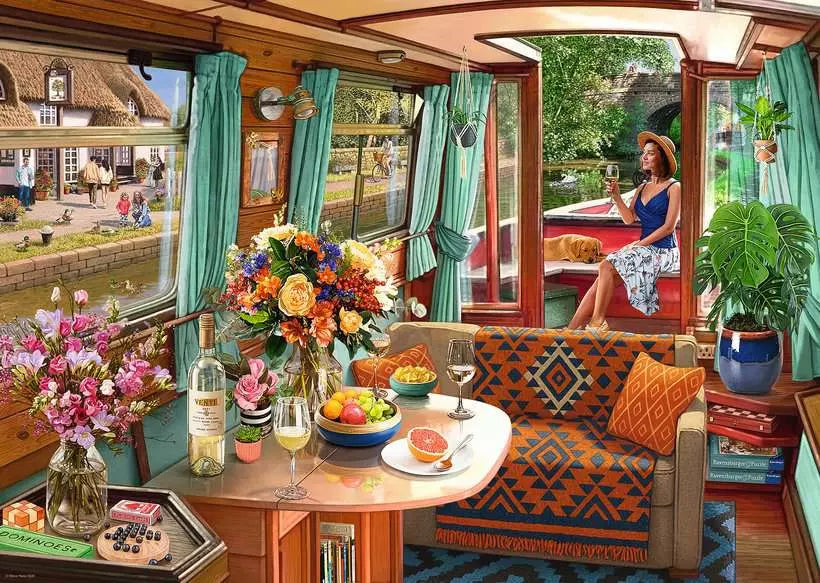 Ravensburger View From My Window - No.1 Canal Boat, Steve Read (1000pcs)