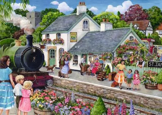 Ravensburger Le Cottage à l'Arrêt du Sifflet (1000 pièces)