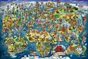 DMG Ravensburger Illustrated World Map (5000pcs) (DAMAGED BOX)