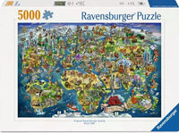 DMG Ravensburger Illustrated World Map (5000pcs) (DAMAGED BOX)