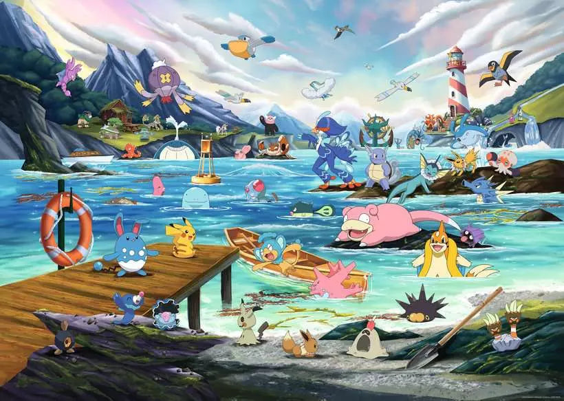 DMG Ravensburger Pokemon - Vaporeon and Temperate Marine (1000pcs) (DAMAGED BOX)