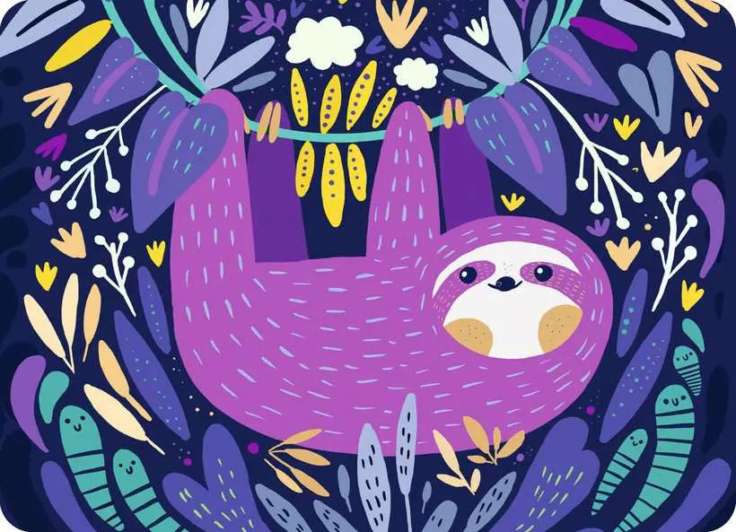 Ravensburger Mini - Purple Sloth Smile (100pcs)