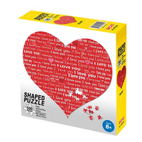 Cœur rouge, puzzle en forme