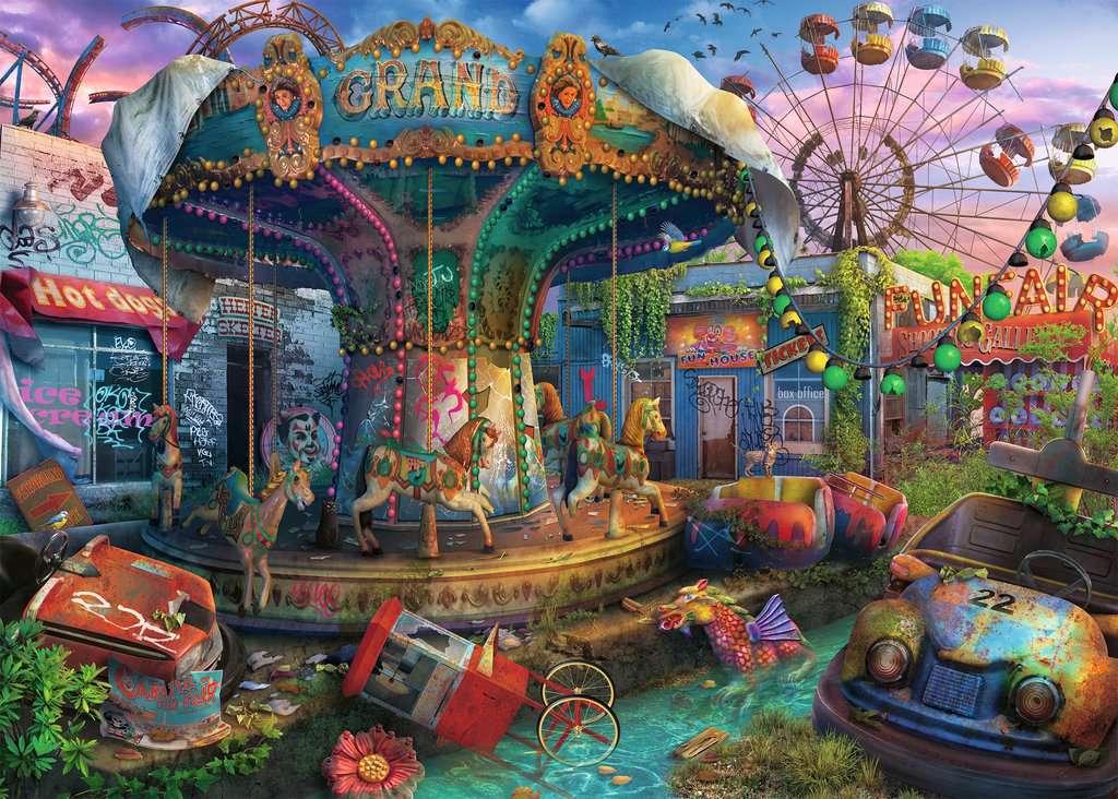 PFG Ravensburger Abandoned Series - Gloomy Carnival (1000pcs) (Usage/Used - PUZZLES FOR GOOD)