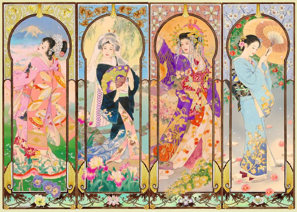 PFG Ravensburger Four Seasons, Haruyo Morita (1000pcs) (Usage/Used - PUZZLES FOR GOOD)