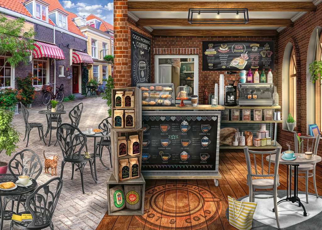 PFG Ravensburger Quaint Cafe, Jason Taylor (Usage/Used - PUZZLES FOR GOOD)