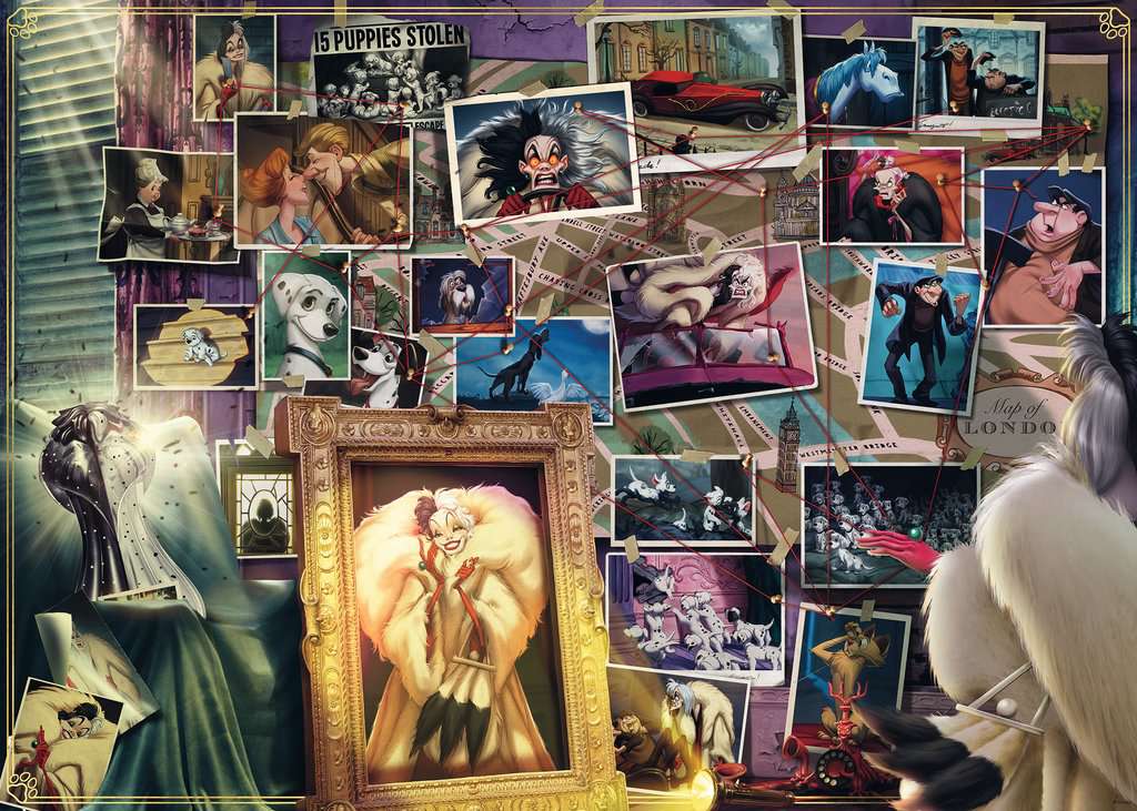 PFG Ravensburger Disney Villainous : Cruella de Vil (1000pcs) (Usage/Used - PUZZLES FOR GOOD)