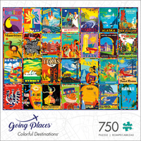 PFG GOING PLAIS: Destinations colorées (utilisation / utilisée - puzzles pour de bon)