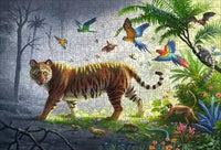 PFG Ravensburger Tigers dans la jungle (505pcs) (puzzle en bois en bois) (utilisation / utilisée - puzzles pour de bon)