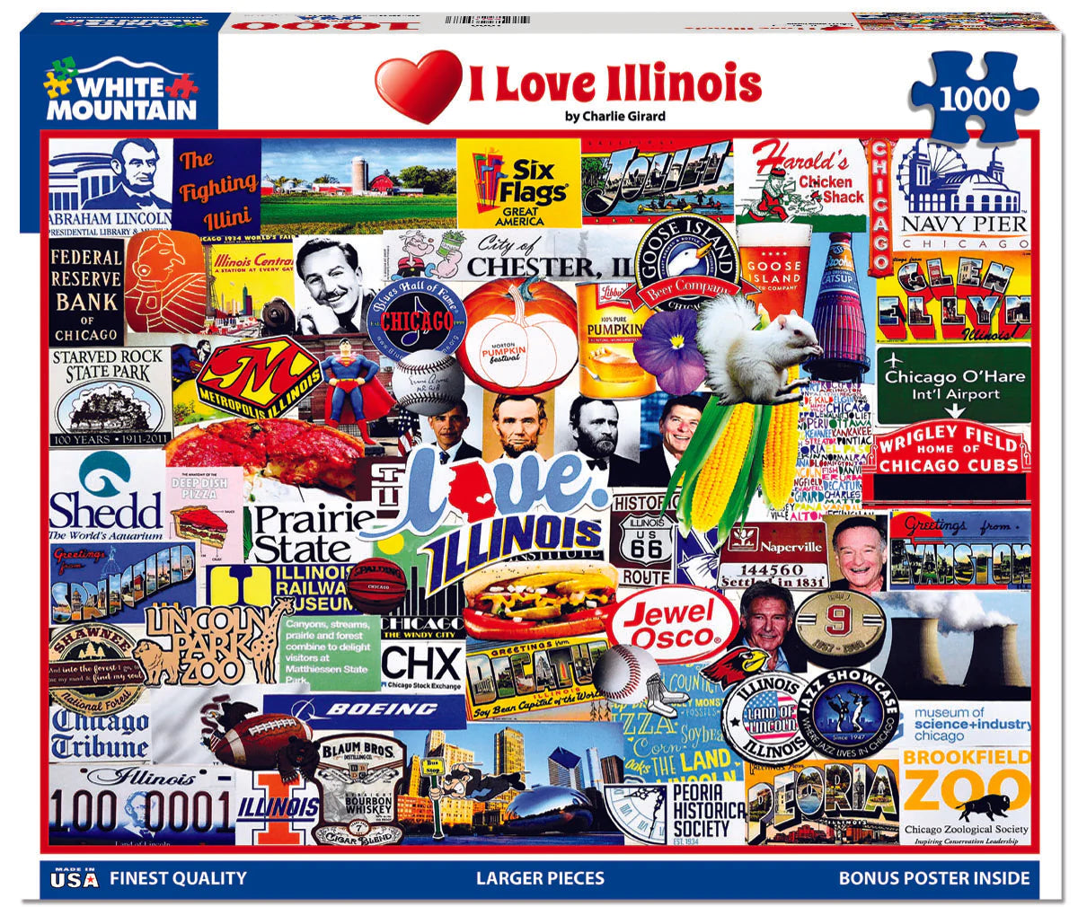 I Love Illinois, Charlie Girard (1000pcs)