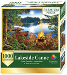 Canoë au bord du lac (bois) (1000pcs)